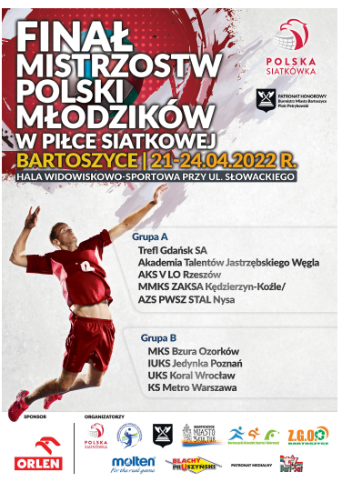 plakat z siatkarzem
